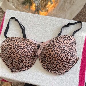 Victoria's Secret Leopard Print Bra with Black Accents